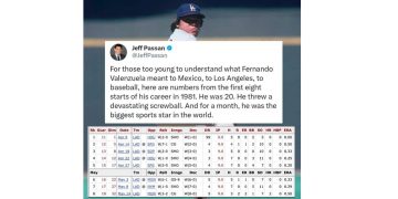 El Gran Fernando Valenzuela deja un récord casi imposible de superar