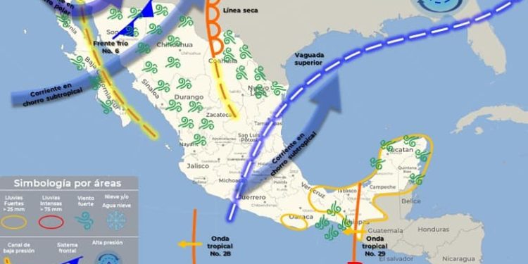 Ingresa hoy el frente frío No.6 y del domingo al martes se esperan lluvias en #Sonora