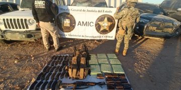 Decomisan arsenal y aseguran búnker en Puerto Libertad