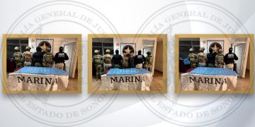 Fuerza de Tarea Interinstitucional (FTI) captura a dos individuos, asegura armas y narcóticos en cateos en Ciudad Obregón