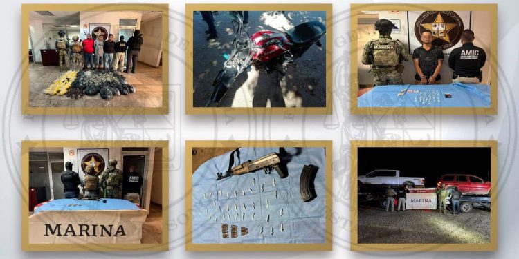 Fuerza de Tarea Interinstitucional (FTI) detiene a personas y asegura armas, drogas y vehículos