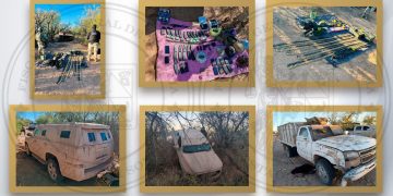 Operativo AMIC y DEFENSA en Altar detiene a individuo, asegura armamento, cartuchos y vehículos