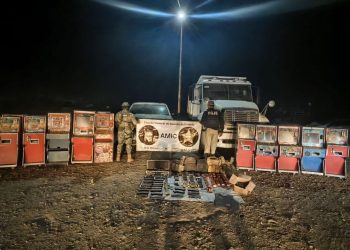 Operativo conjunto asegura armamento, vehículos y máquinas tragamonedas en Altar