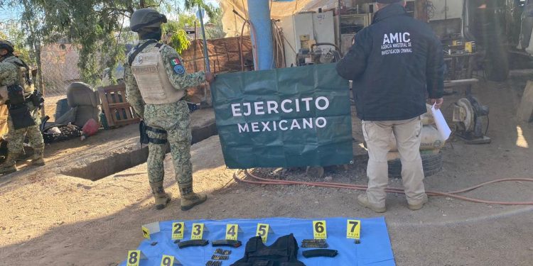 Operativo conjunto realiza cateo y asegura taller de blindaje artesanal de vehículos