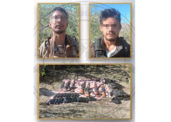 Detienen a dos hombres y aseguran arsenal en operativo conjunto en Sáric