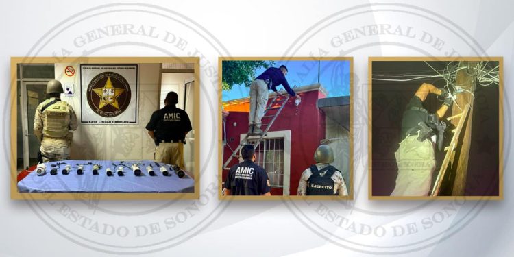 Operativo conjunto entre AMIC y DEFENSA asegura cámaras de videovigilancia ilegales en Cajeme