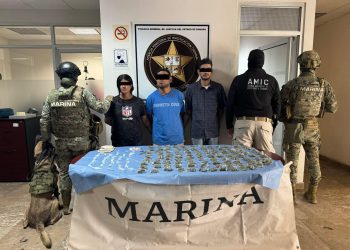 Aseguran droga, numerario y detienen a tres personas en cateo realizado en Ciudad Obregón