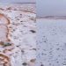 Desierto se transforma en hielo: captan imágenes impresionantes en Arabia Saudita