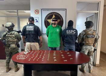 Fuerza de Tarea Interinstitucional (FTI) asegura droga y detienen a un sujeto durante cateo en Ciudad Obregón