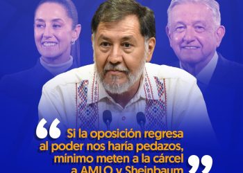 “SI LA OPOSICIÓN REGRESA AL PODER NOS HARÍA PEDAZOS, MÍNIMO METEN A LA CÁRCEL A AMLO Y A SHEINBAUM”: NOROIÑA