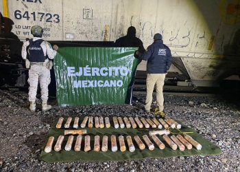 Operativo conjunto AMIC y DEFENSA asegura narcótico en vagón de tren en Nogales