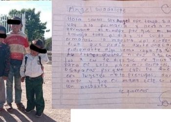 “No quiero nada para mí, solo que mis herman¡tos ya no tengan los tenis r0tos”; carta de un niño a Santa Claus.