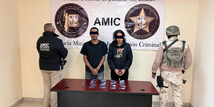 Operativo conjunto asegura droga y detiene a dos personas en San Luis Río Colorado