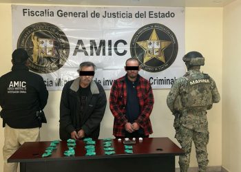 Operativo conjunto AMIC y SEMAR logra cateo positivo por narcomenudeo en San Luis Río Colorado
