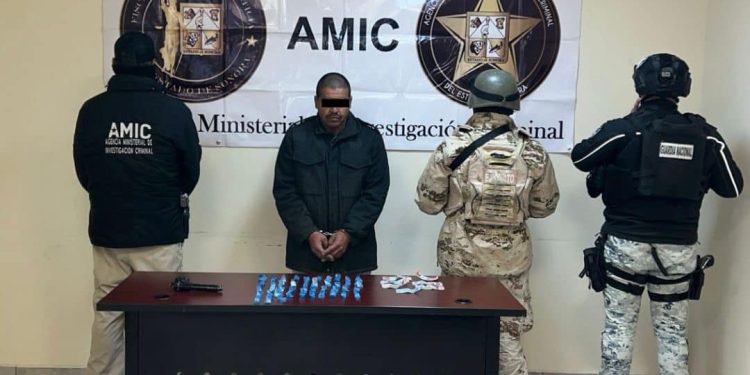 Operativo conjunto AMIC, DEFENSA y GN realiza cateo positivo en San Luis Río Colorado
