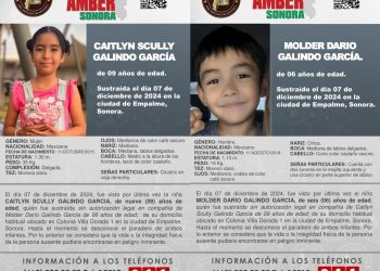 Activan Alerta Amber por la desaparición de dos niños en Empalme
