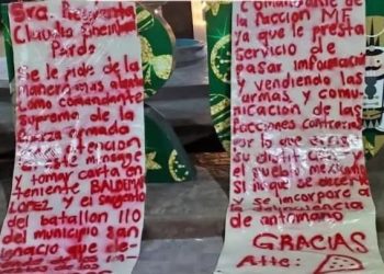 Narcomanta firmada por ‘Los Chapitos’ solicita ‘ayuda’ de Sheinbaum: ‘Se le pide que preste atención’