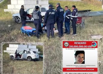 SE ACCIDENTAN EN TEPIC EN VEHÍCULO PROPIEDAD DEL HIJO DEL CHAPO GUZMÁN