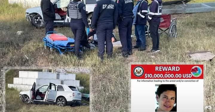 SE ACCIDENTAN EN TEPIC EN VEHÍCULO PROPIEDAD DEL HIJO DEL CHAPO GUZMÁN