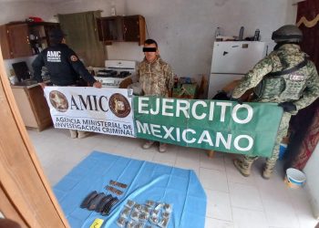 Operativo conjunto asegura drogas, cartuchos y vehículos; imputado detenido por violencia familiar en Sonoyta