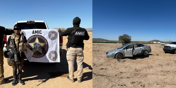 Captura AMIC a sujeto con armas tras enfrentamiento en Caborca