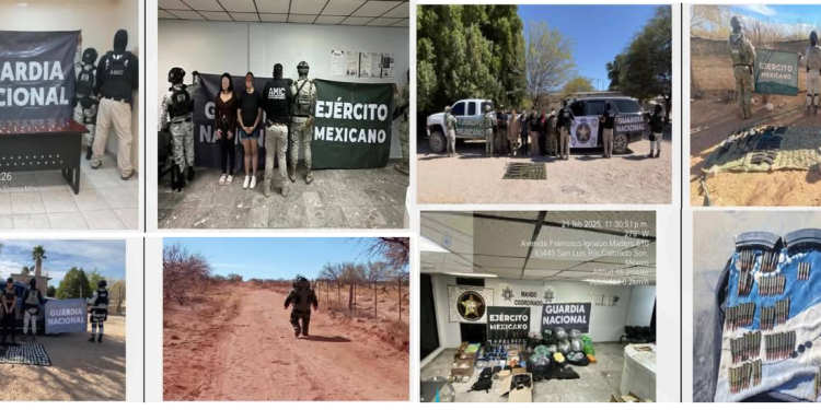Detienen a 13 generadores de violencia y aseguran armas, parque y drogas en Sonora