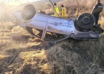 DOS HOMBRES PIERDEN LA VIDA EN VOLCANIENTO EN CARRETERA ALAMOS- NAVOJOA