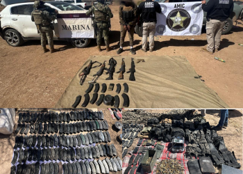 Asegura operativo AMIC-SEMAR armamento y detiene a un masculino en Trincheras