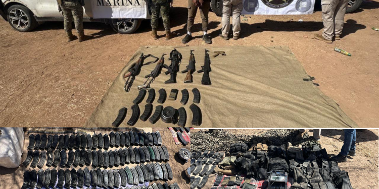 Asegura operativo AMIC-SEMAR armamento y detiene a un masculino en Trincheras