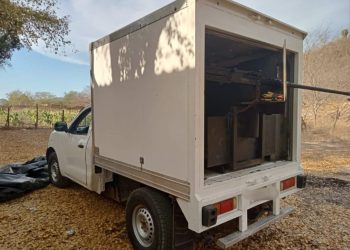 Hallan vehículo con ametralladora de guerra en Culiacán, tenía siglas del narcotraficante “Mayito Flaco”