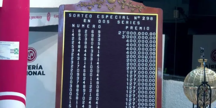 Cae en Guaymas, Sonora Premio Mayor del Sorteo No.298 de la Lotería Nacional