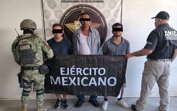 Operativo conjunto AMIC-DEFENSA rescata a dos personas y captura a tres sujetos; FGJES formula imputación para ellos