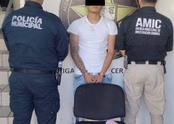 Cumplimenta AMIC orden de aprehensión a Santiago Erubiel “N” por robo de vehículo y narcomenudeo