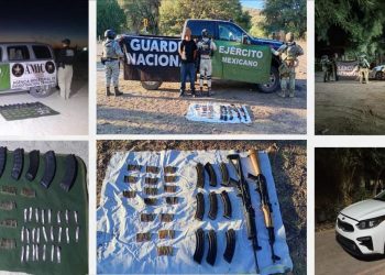 Detienen a 16, aseguran un arsenal, droga y vehículos en distintos operativos coordinados en Sonora