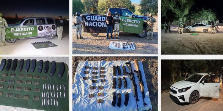 Detienen a 16, aseguran un arsenal, droga y vehículos en distintos operativos coordinados en Sonora